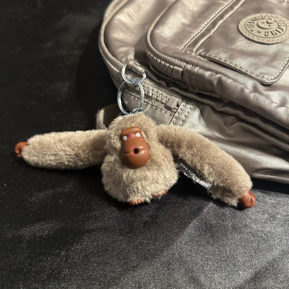 Metallic Gray Mini Kipling Backpack - image 6